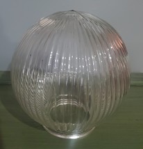 Vintage Ribbed Clear Glass Ceiling Lamp Light  Globe Shade Sphere, 3 1/8... - €12,96 EUR