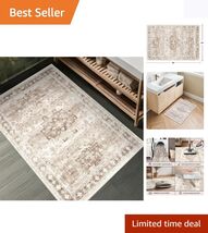 Versatile Washable Boho Area Rug 2x3 - Perfect for Entryway and Kitchen ... - $38.56