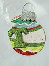 Round 3.5&quot; Letter T Personalizable Christmas Ornament by Holly Adler - $12.99
