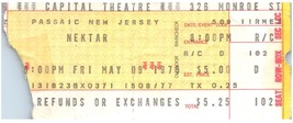 Vintage Nektar Ticket Stub May 9 1975 Capitol Theatre Passaic NJ - £39.44 GBP