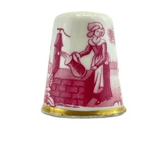 Sewing Thimble Spode No. 6 Porcelain Fine Bone China England Farm Scene  - £14.54 GBP