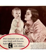 Listerine Mouthwash Cold Prevention 1934 Advertisement Full Page NRA Sta... - $29.99