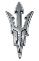 arizona state university sun devils chrome logo pitch fork solid auto ca... - $34.99