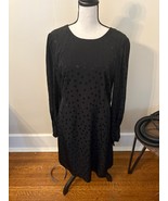 J. Crew Dress in Black Dot Long-sleeve - Size 10 - €25,57 EUR