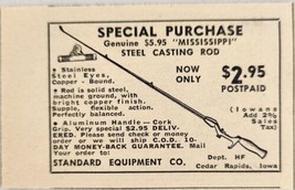 1949 Print Ad Mississippi Steel Casting Fishing Rods Cedar Rapids,Iowa - $7.23