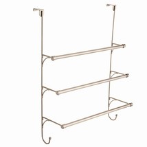 Over The Door Triple Towel Rack Nickel - $1,653.72 MXN