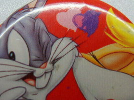 1996 Space Jam Lola &amp; Bugs Bunny Metal Pin Pinback Button 1.75&quot; Warner Bros - £11.64 GBP