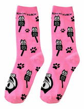 Genuine Kit Cat Klock Casual Funky Women&#39;s PINK Socks - £10.35 GBP