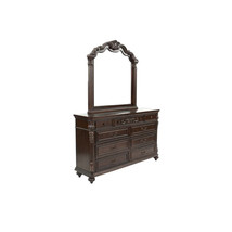 Antique Cherry Dresser w/ Mirror | Unique Design - £943.09 GBP