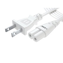 Pwr+ Long 6Ft 2-Prong AC Wall 2 Slot Power Cord for Samsung LED LCD TV Smart Mon - £15.12 GBP