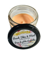 Fresh Scented Peach Skin/Mint Soy Blend Scented Candle 3oz/85gm - £10.01 GBP