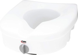 Carex E-Z Lock Raised Toilet Seat, 5 Inch Height, Toilet Seat Riser For Elderly - £38.27 GBP