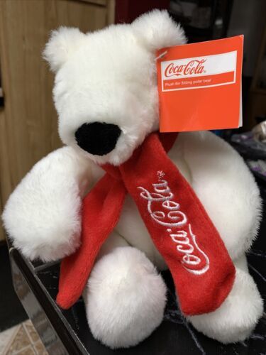 Coca Cola 2010 Polar Bear Christmas Polar Bear Stuffed Animal Original Tags - $17.70