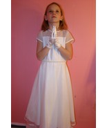 US Angels First Communion Dress White style #214 Clustered Pearl Waist S... - £71.18 GBP