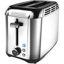 Black+Decker TR3500SD Rapid Toast 2-Slice Toaster, Stainless Steel - £45.07 GBP