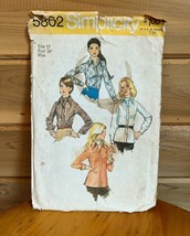 Simplicity Vintage Home Sewing Crafts Kit #5802 1973 Shirt Ascot - £7.91 GBP