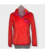 PATAGONIA Polartec Re-tool Half Snap Pullover Women&#39;s XS Orange/Pink Winter - $47.41