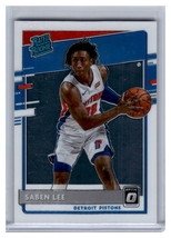 2020-21 Donruss Optic Basketball Rated Rookie #191 Saben Lee RC Detroit Pistons - £1.00 GBP