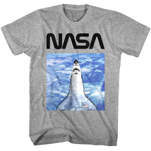 NASA High Altitude Rocket Men&#39;s T Shirt Clouds Sky Shuttle Launch Planets Earth - £19.58 GBP+