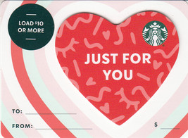 Starbucks 2021 Just For You Heart Recyclable Gift Card New No Value - £1.56 GBP
