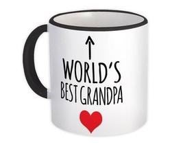 Worlds Best GRANDPA : Gift Mug Heart Love Family Work Christmas Birthday - £12.70 GBP
