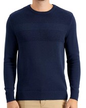 Medium CLUB ROOM Navy Blue Textured Comfort Cotton Crewneck Sweater 40&quot; $50 - £11.44 GBP