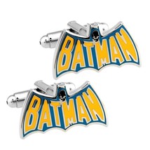 Batman Cufflinks Vintage Cape Design Comic Superhero W Gift Bag Wedding Groom - £9.51 GBP