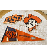 OSU Felt Pennants Set Lot 3 Pistol Pete Oklahoma State Dorm Decor Man Cave - $881.75 MXN