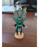 3.5&quot; Hand carved and painted New Mexico Zuni Kachina doll signed - £38.22 GBP