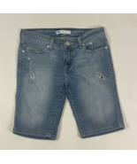 Levis Bermuda Womens Denim Shorts Size 7 Blue Stretch Medium Wash - $18.99