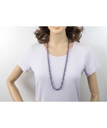 Royal Purple Porcelain Bead Necklace - $54.71 CAD