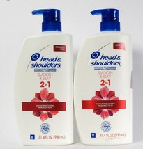 2 Bottles Head & Shoulders 31.4 Oz Smooth & Silky 2 In 1 Shampoo & Conditioner