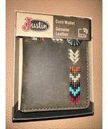 NEW Justin Genuine Leather Card Wallet with RFID New In Box - $17.77