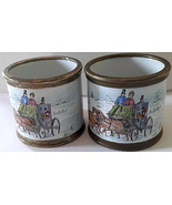 Crummles Enamels Horse &amp; Carriage Winter Scene Set of 2 Napkin Rings - $61.53 CAD