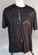 Copper Fit T-Shirt Black Short Sleeve Athletic Activewear Men&#39;s Large - £9.06 GBP