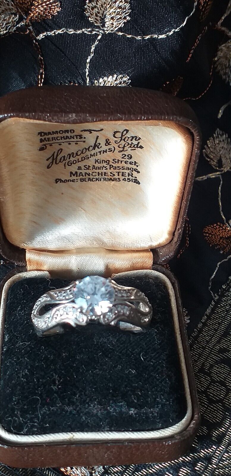 Vintage 1980-s 925 Sterling Silver Zircon Ring UK Size S, US 7 9- Beauti... - $84.15