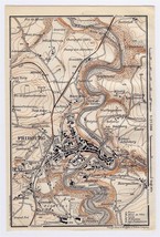 1911 Original Antique Map Of Vicinity Of Fribourg / Switzerland - £17.08 GBP