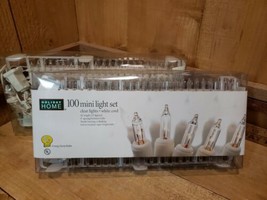 2 Sets of 100 Clear Mini Christmas Lights white Cord Energy Saver Bulbs ... - £21.25 GBP