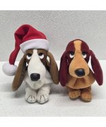 Applause Hush Puppies Chantilly Red Orange Dog &amp; Christmas Santa Hat Bro... - $359.56 MXN