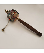 Tibetan Filigiri Art &amp; Om Mani Mantra Prayer Wheel 10&quot; - Made in Nepal - $39.99