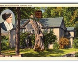Louisa May Alcott House Concord Massachusetts MA UNP Unused Linen Postca... - £2.34 GBP