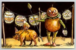 Matthew Kirscht Halloween glücksschwein Unhappy Pig 5/6 Shiverbones Postcard MK - £63.10 GBP