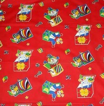 Spectrix Jack-in-the-Box Clowns Jacks Drums Primary Colors Fabric 45&quot; W BTY OOP - £12.17 GBP