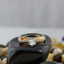 Round Engagement Ring Lab Grown Diamond, 1 CT Diamond Ring, 14K Rose Gol... - $299.00