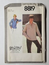 1978 Simplicity Sewing Pattern #8819 Size 14 Teen Boy Pullover Shirt UNCUT - $12.86