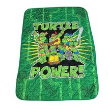 Teenage Mutant Ninja Turtles Kids Quilt Comforter Blanket TURTLE POWER! ... - $32.66
