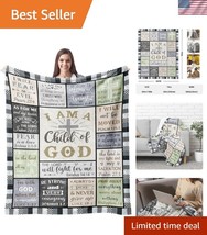Cozy Heavyweight 60&quot;x50&quot; Christian Blanket - Spiritual Gift for Men and ... - $728.59 MXN
