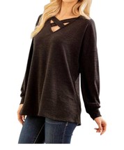 Heimish Usa criss cross long sleeve top in Black - size S - £25.29 GBP