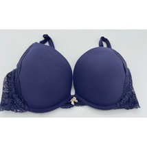 Victoria&#39;s Secret Dream Angels Navy Blue Lace Padded Push-Up Underwire B... - £13.83 GBP