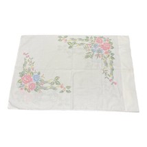 Cannon Monticello White Floral Vintage Victorian Standard Pillowcase CottageCore - £14.66 GBP